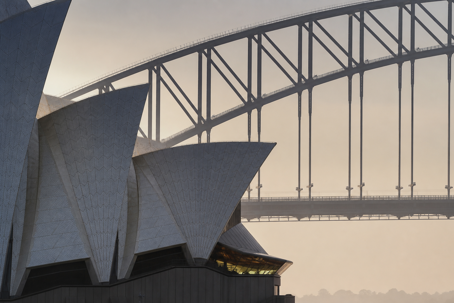 Harbour architecture along the Sydney waterfront