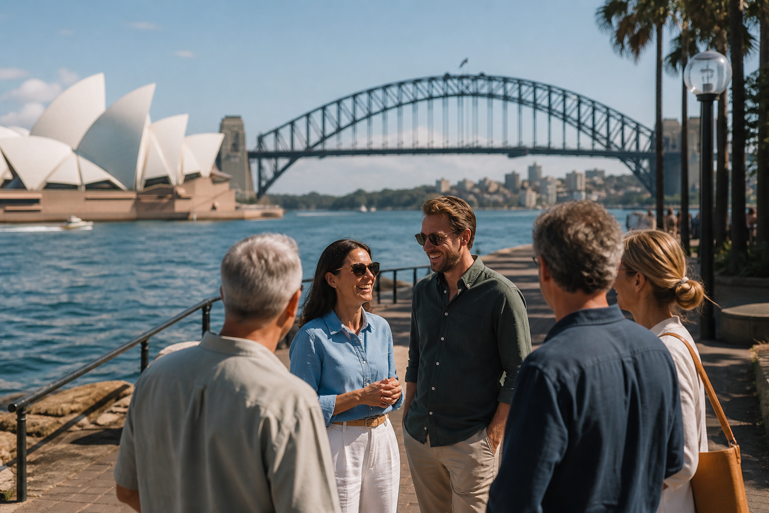 A waterfront walk beside Sydney Harbour