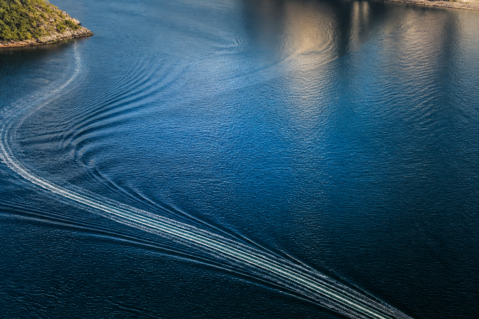 Abstract water and wake on Sydney Harbour